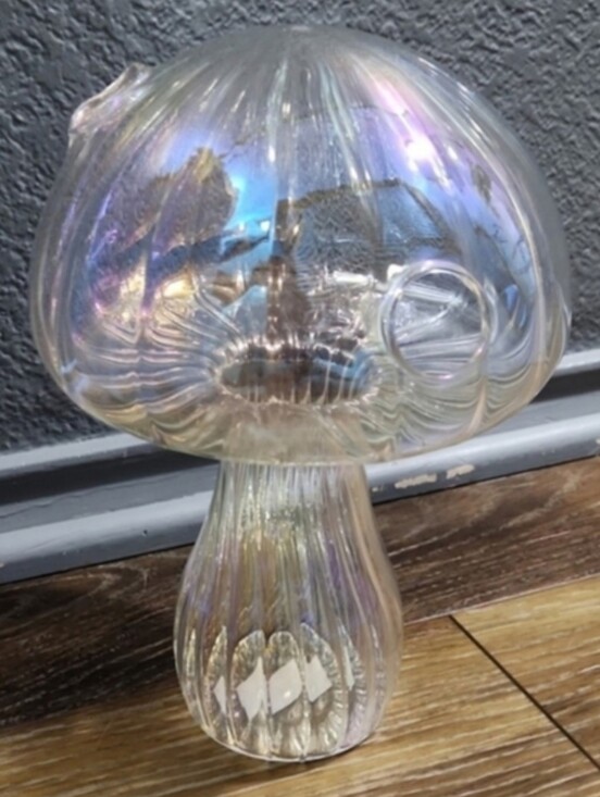 Other - NWT Mushroom Iridescent Clear Vase